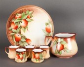 Limoges paint decorated porcelain 7-piece