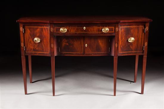 Federal style inlaid mahogany serpentine front 139ac6