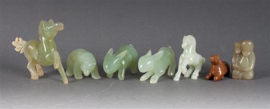 Seven Chinese carved jade and hardstone 139b63