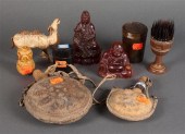 Assorted oriental items including: resin