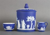 Wedgwood blue and white jasperware jar