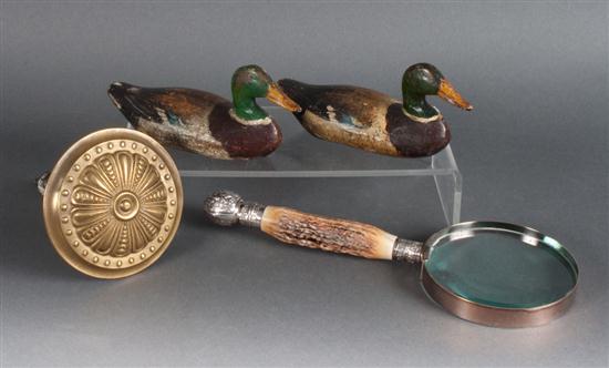 Pair of painted cast iron duck 139c2b