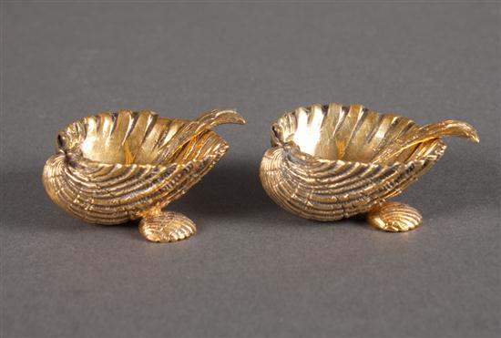 Pair of Italian gilt sterling shell form 139f5f