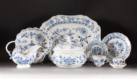 Meissen porcelain 107-piece partial assembled