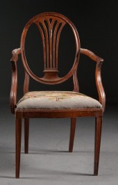 Federal carved mahogany upholstered 13a1e7