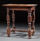 William and Mary style oak foot stool