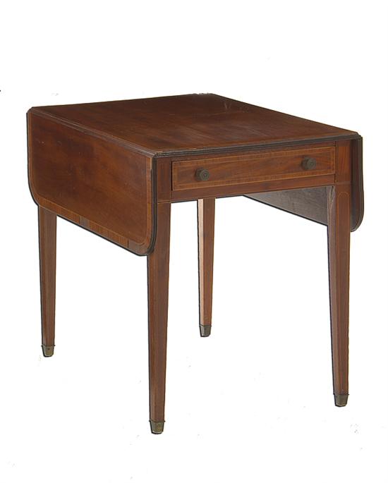 George III inlaid mahogany Pembroke table