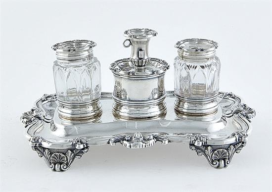 William IV sterling inkstand by 13a68a