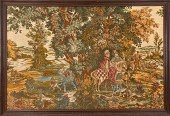 Continental hunting scene tapestry early