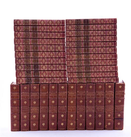 Leatherbound books novels by Browning 13a801