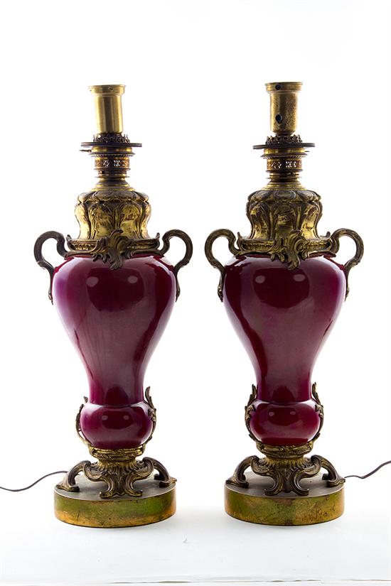 Pair French ormolu mounted sang 13a8c5
