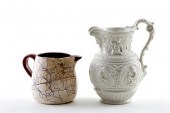 Pottery pitchers Charles Meigh style