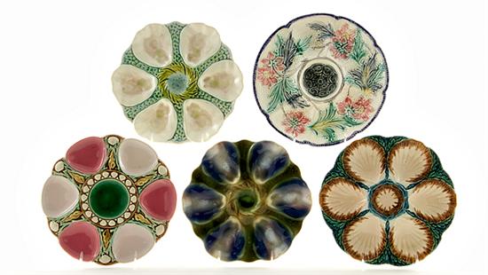 Majolica oyster plate collection 13a991