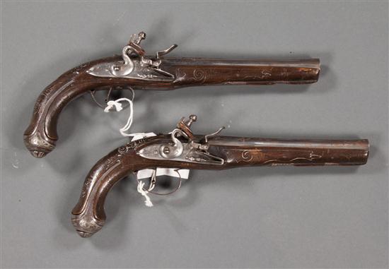 Pair of Continental flintlock pistols 13aa20