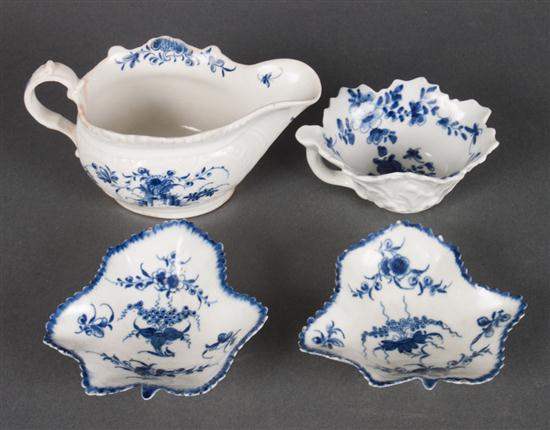 Four Worcester blue and white porcelain 13aaa4