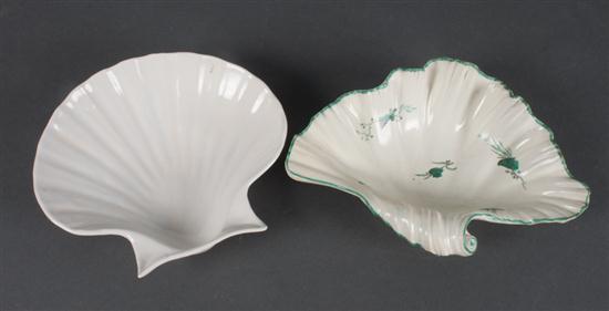 Wedgwood creamware painted shell form 13ab1c