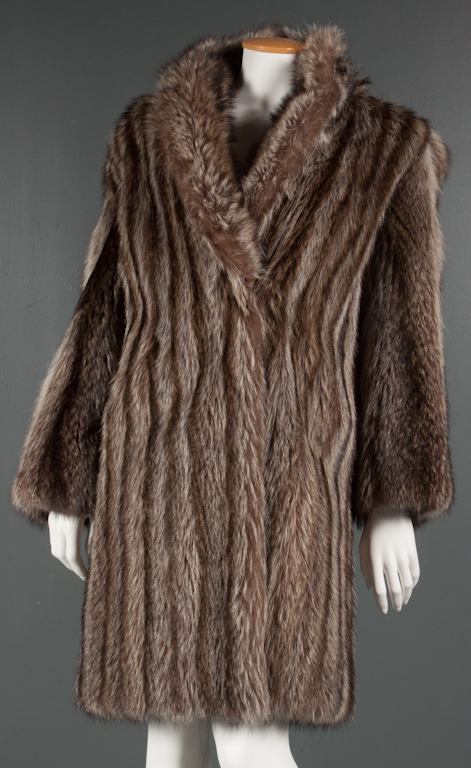 Lady s knee length fur coat possibly 13ad4f
