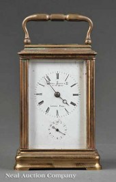 An Antique French Brass Carriage Clock
