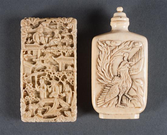 Chinese carved Ivory card case 138b0f