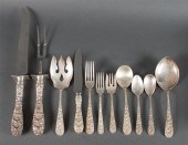 Partial set of American sterling silver
