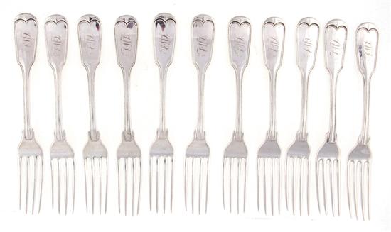 Southern coin silver forks set 1390d1