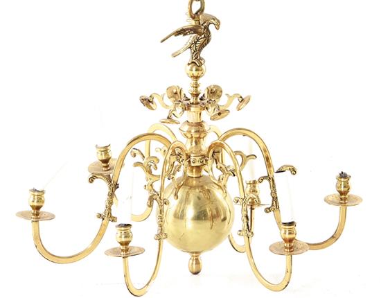 Dutch style brass chandelier center 1392cf