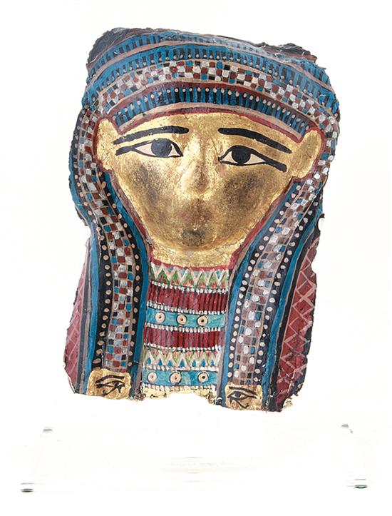 Egyptian gilt and polychrome cartonnage 13933e