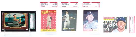 Collection Mickey Mantle baseball cards comprising: