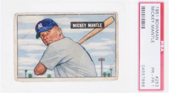 Bowman 1951 Mickey Mantle 253 139586