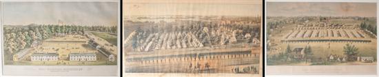  Civil War Camp Views Three chromolithographs 139661