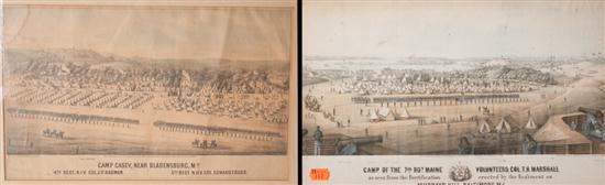  Civil War Camp Views Two chromolithographs 139663