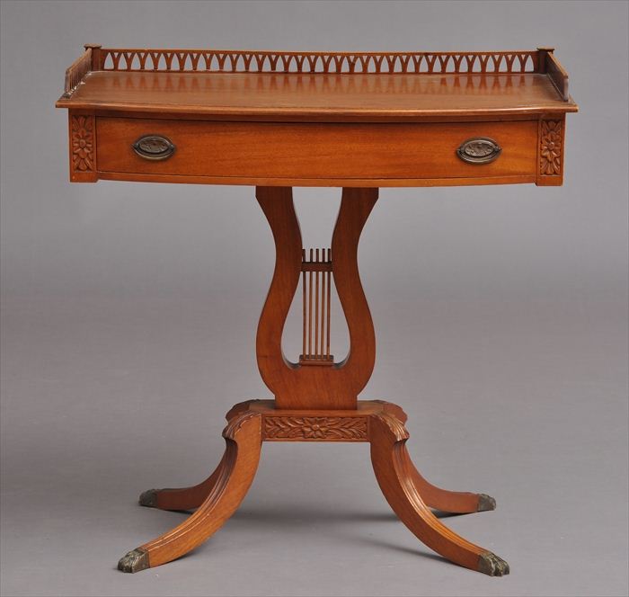 LATE FEDERAL-STYLE CARVED MAHOGANY CONSOLE