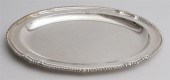 GEORGE III CRESTED SILVER MEAT DISH