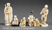 A Group of Six Japanese Carved 13d10d
