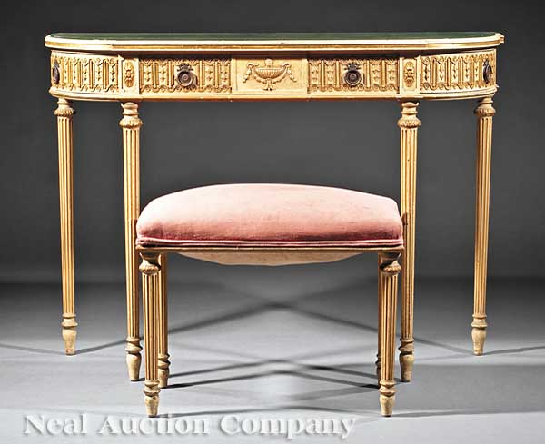 A Louis XVI Style Carved Painted 13d221