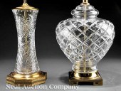 A Group of Four Crystal Lamps including