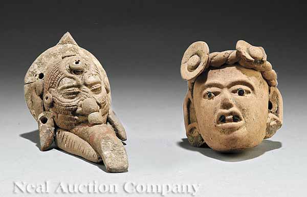 Two Veracruz Head Form Pottery 13af48
