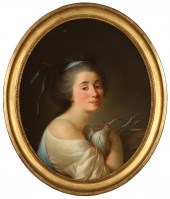 18th Century French School Portrait 13bead