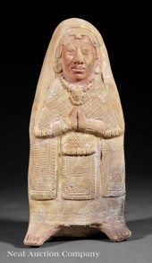 A Pre-Columbian Pottery Female Figure