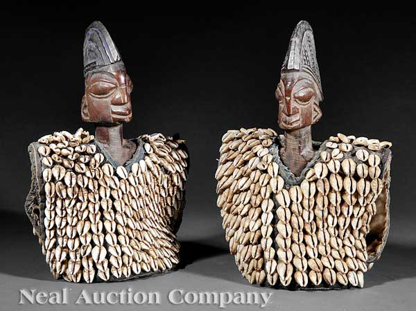 Two African Carved Wood Ibeji Figures 13e5ed