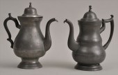 TWO AMERICAN PEWTER FOOTED COFFEE 13f274