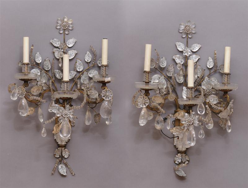 PAIR OF LOUIS XV STYLE ROCK CRYSTAL 13f693