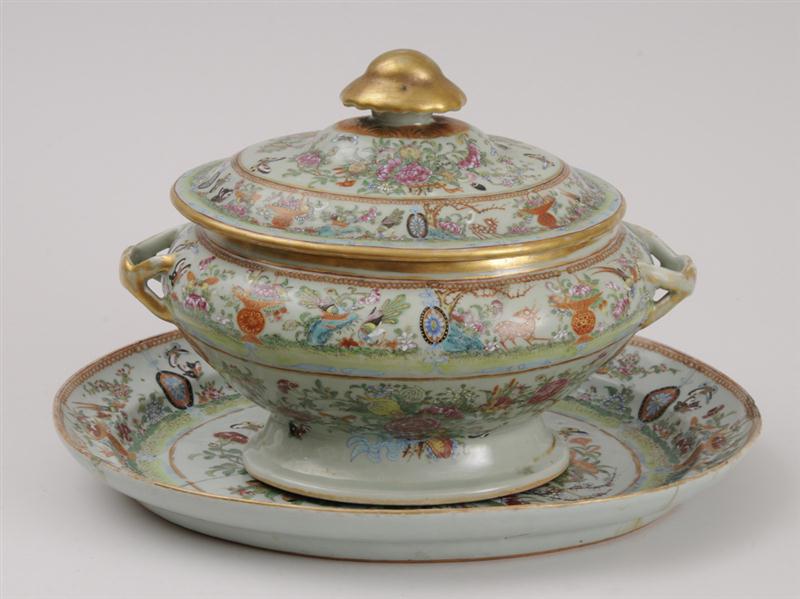CANTON ENAMELED TUREEN COVER AND 13f7ce