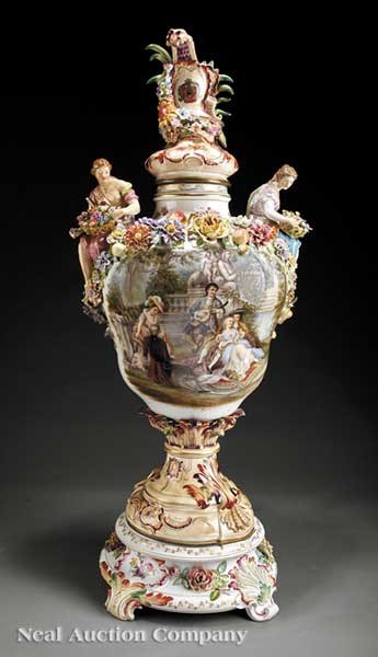 A Monumental Dresden Porcelain 13fcac