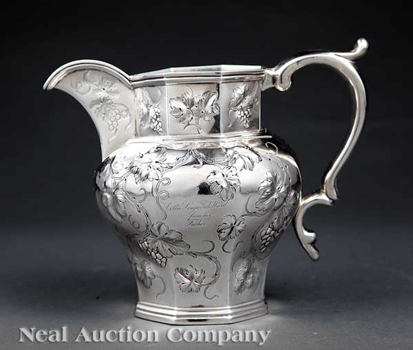 A New Orleans Coin Silver Pitcher 14192b