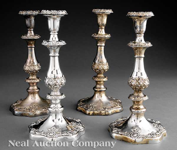 A Set of Four Antique English Silverplate 141aac
