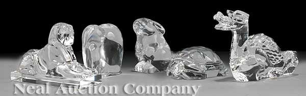 A Group of Five Baccarat Crystal 141ca8
