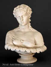 A Copeland Parian Bust of Clytie inscribed