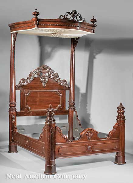 An American Rococo Carved and Grained Rosewood