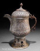 A Middle Eastern Copper Ewer Converted